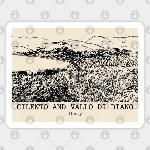 Cilento and Vallo di Diano - Italy Magnet by Lakeric